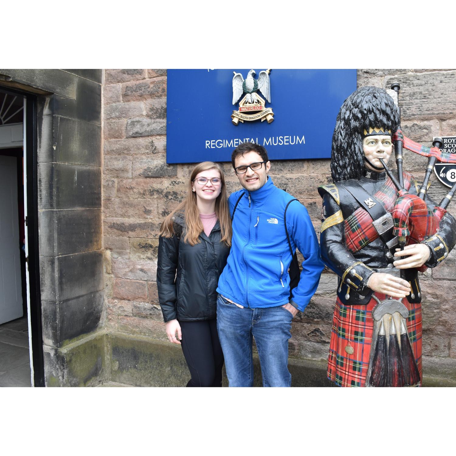 Circa 2018. Visiting Uncle Parto and Aunt Kathy in Scotland. Taken in Edinburgh, inside Edinburgh castle.
