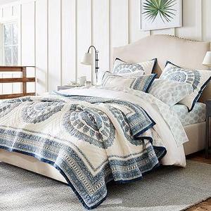 Kayta Block Print Queen Quilt