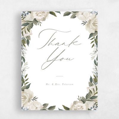 White Wedding Thank You - Juniper Portrait