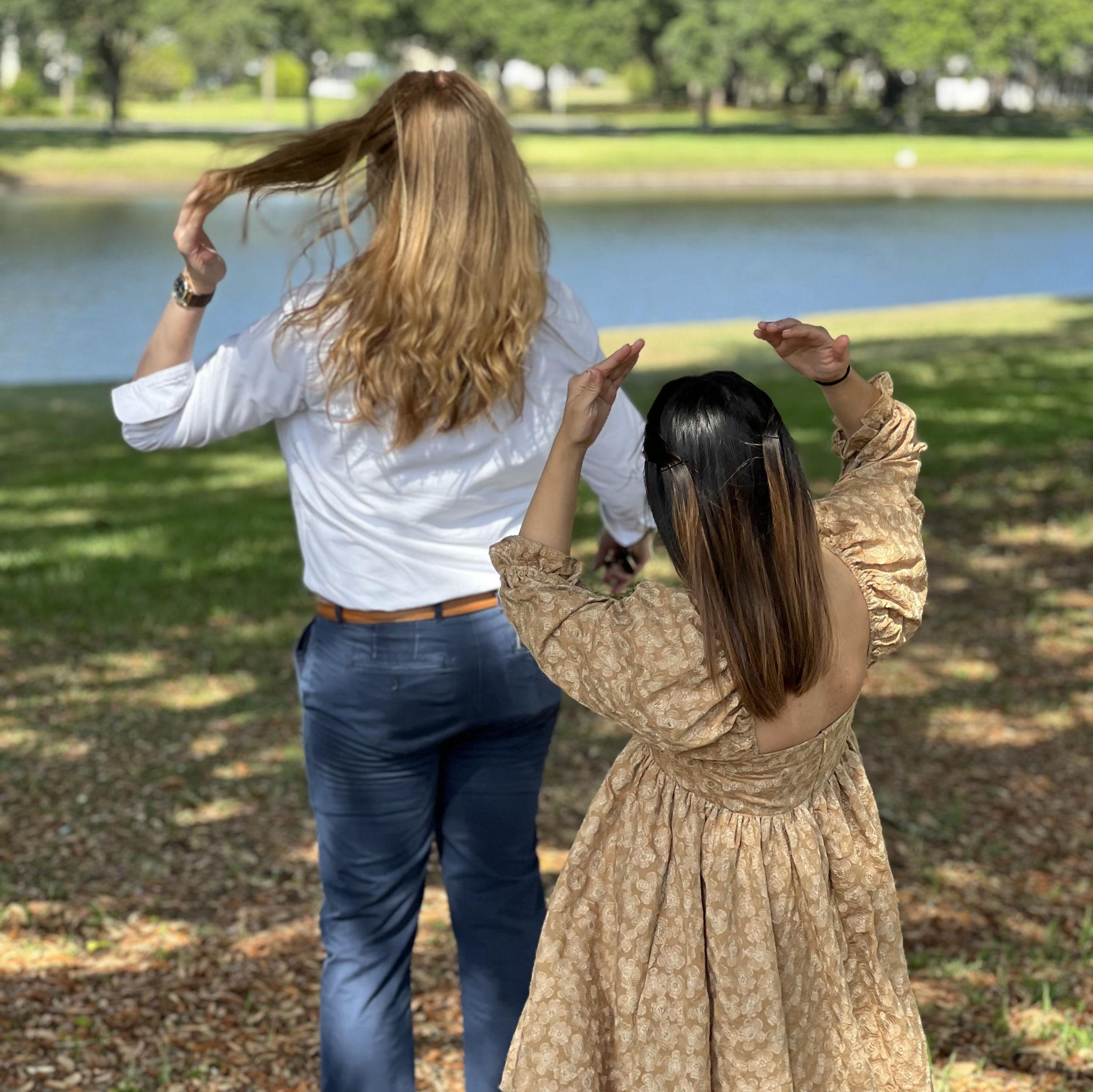 How we both prep for photos