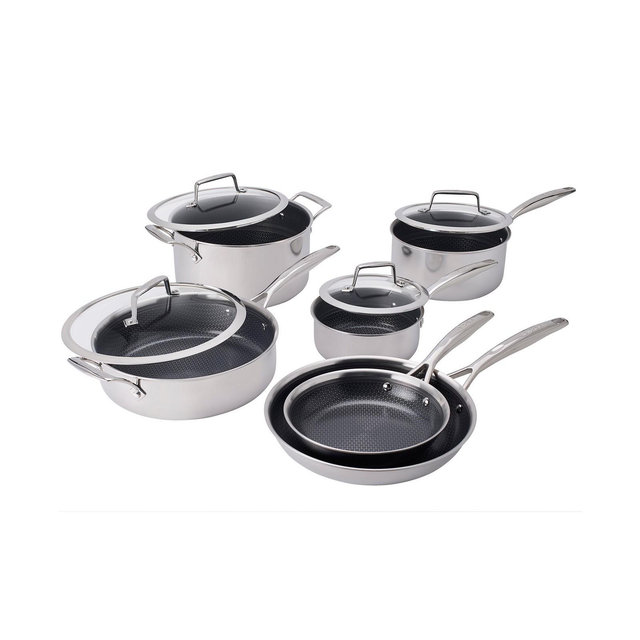 J. A. Henckels Paradigm Ceramic Stainless Steel 10-Pc. Dual Performance Cookware Set