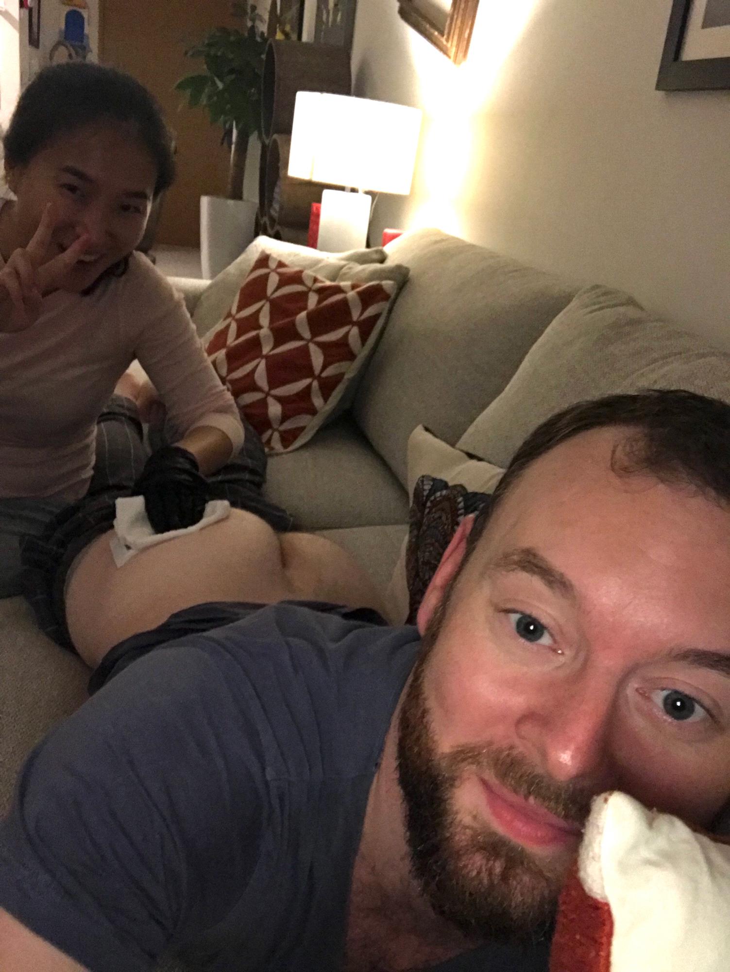 Dan's getting his first bum tattoo!