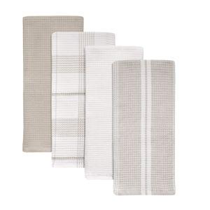 Better Homes & Gardens Papyrus Beige Waffle Kitchen Towel, 4-Piece