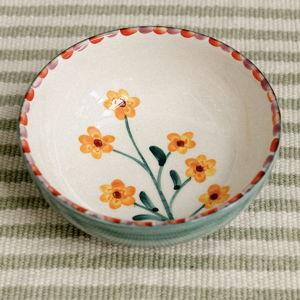 Painted Ceramic Bowl - Cereal Bowl - Flowers