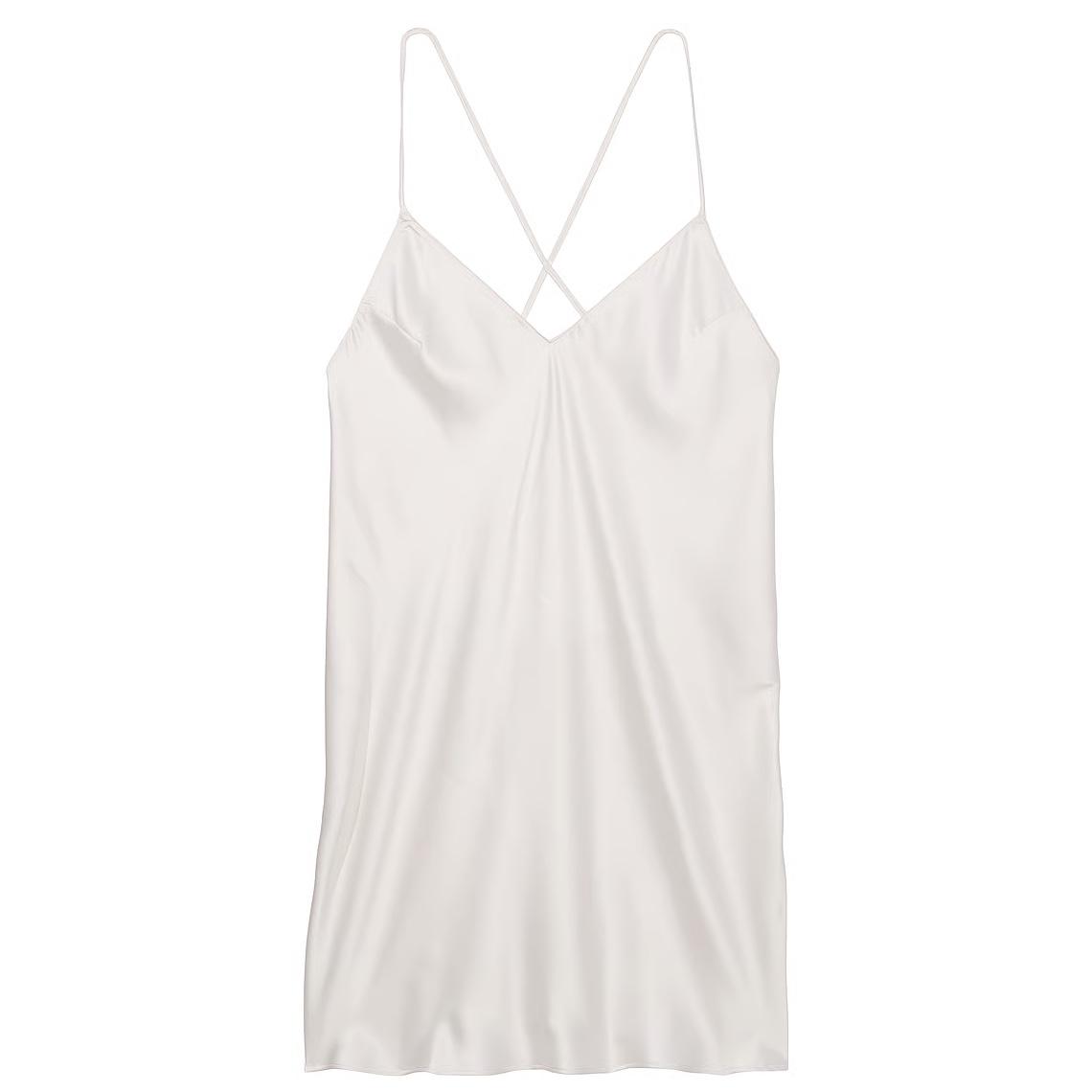 Satin Open-Back Slip Dress