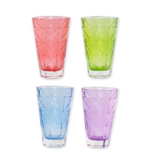 Viva by Vietri Viva Prism Assorted Tall Tumblers - Set of 4