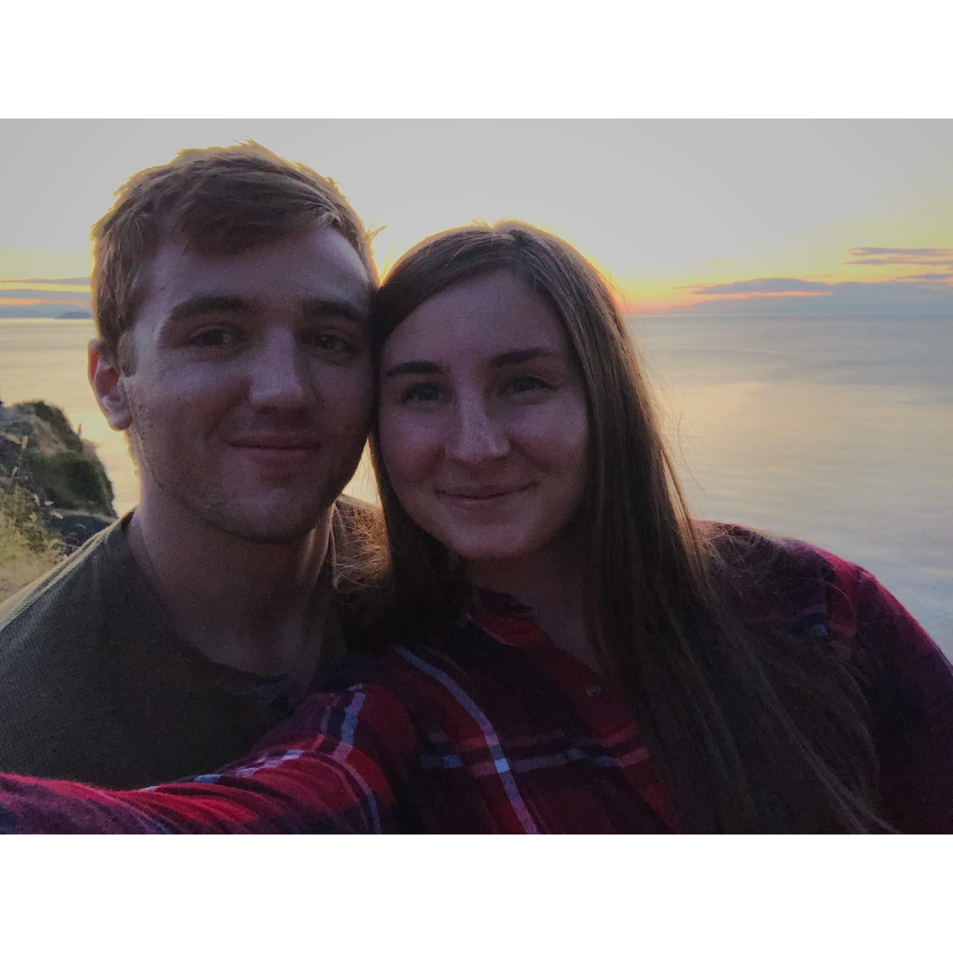 On the night after we got engaged, we agreed that our orcas island trip in summer 2019 is when we knew we loved each other.