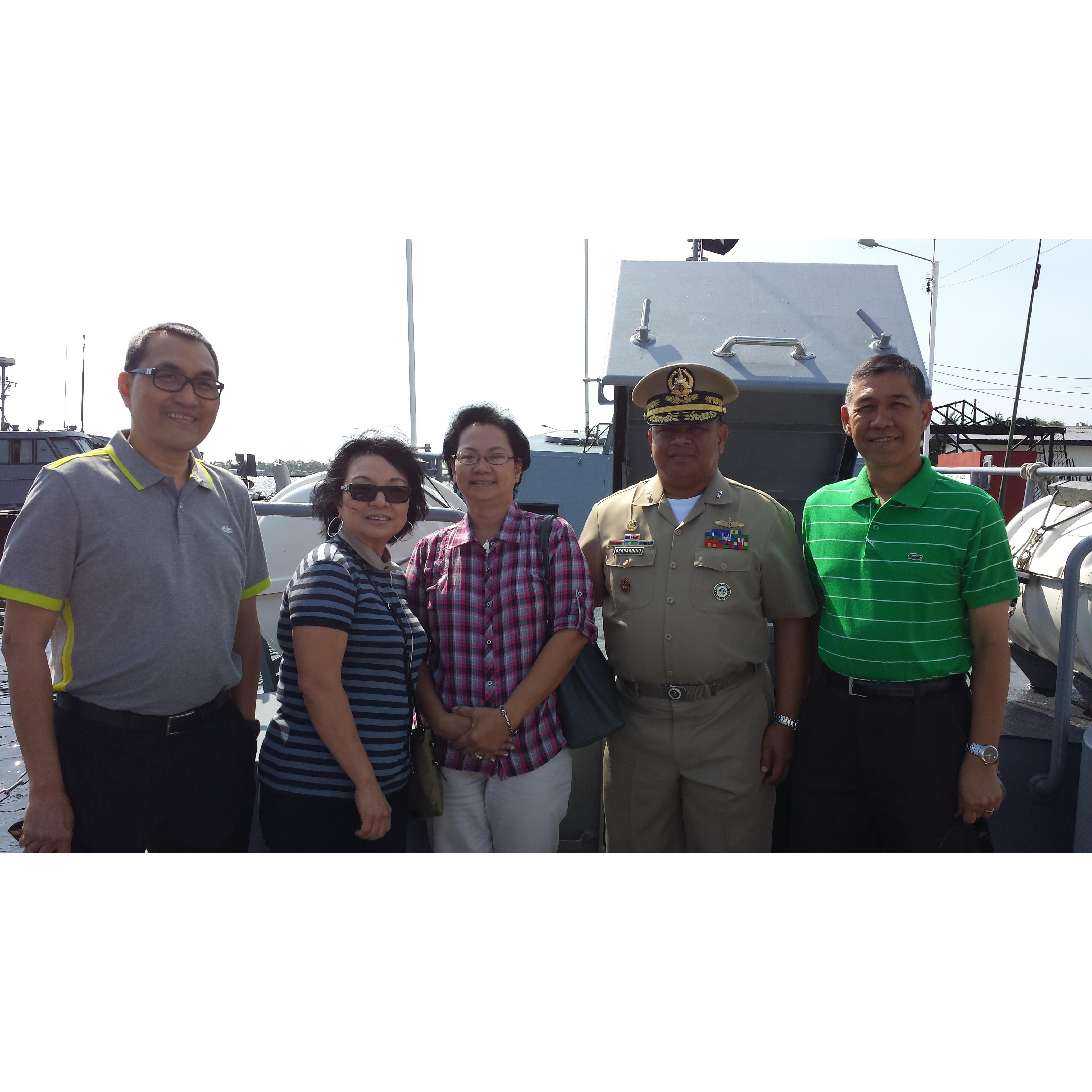 Cavite City, 2014...a trip down memory lane. With Dr. Zeny and RAdm. Bernardino