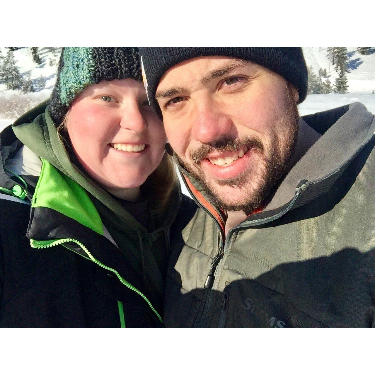 One of our first few ice fishing adventures!