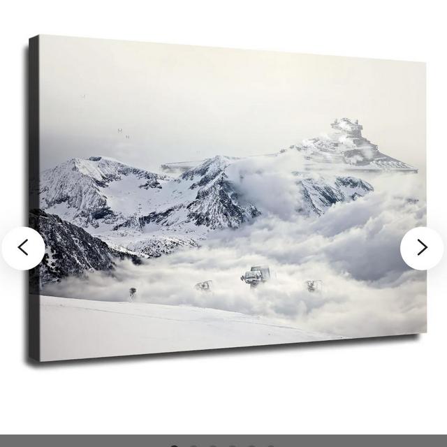 Hoth Planet Canvas Print, Canvas Poster Wall Art, Legendary Movie Art, Hand Made Canvas For Gift