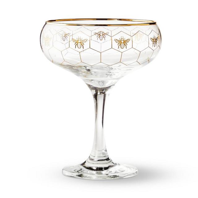 Honeycomb Coupe Glasses, Set of 4
