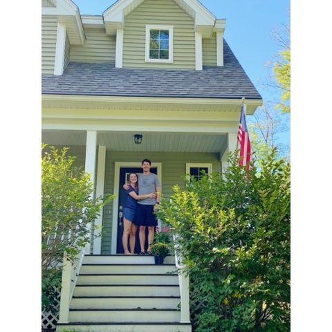 The day we closed on our first home together!