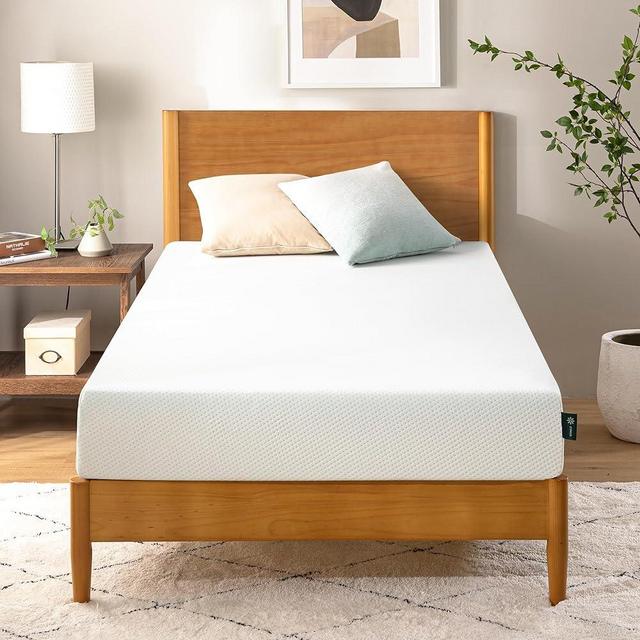 Zinus 6 Inch Green Tea Memory Foam Mattress [New Version], Fiberglass Free, Medium Firm Feel, Zoned Pressure Relief, Certified Safe Foams & Fabric, Bed-in-A-Box, Twin
