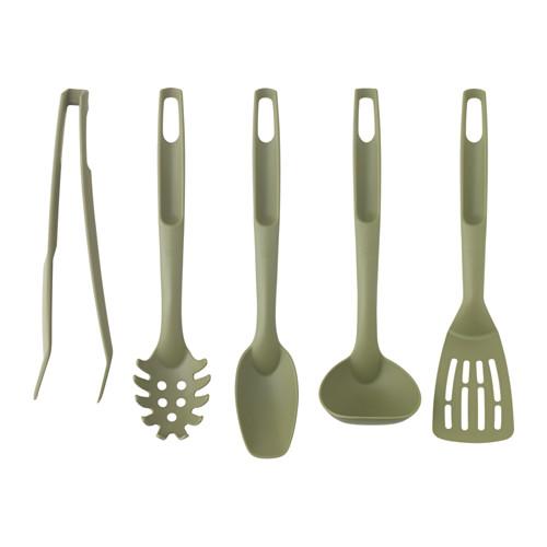 SPECIELL				5-piece kitchen utensil set, dark green
