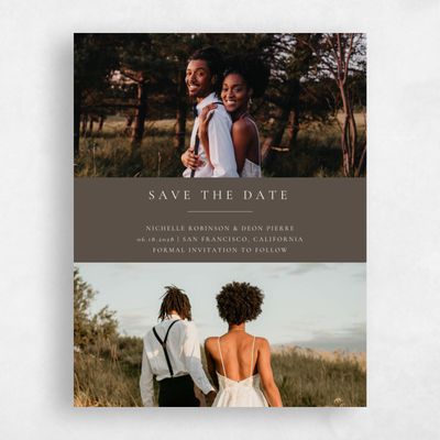 Brown Wedding Save the Date - Brantley Portrait