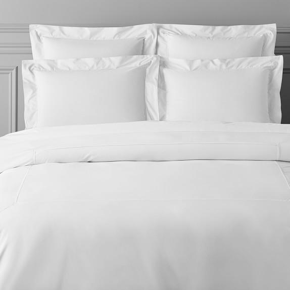 Signature Percale 400TC Bedding, Queen Duvet, White