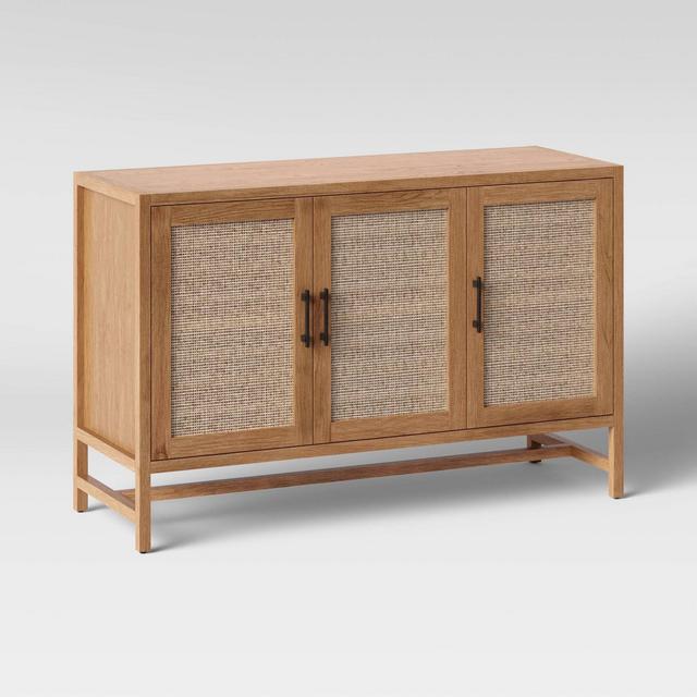 50" Warwick 3 Door Accent TV Stand Natural - Threshold™