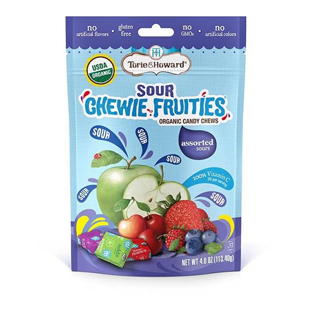 Torie and Howard Chewie Fruities, Sour Assorted Flavors, 4 Ounce