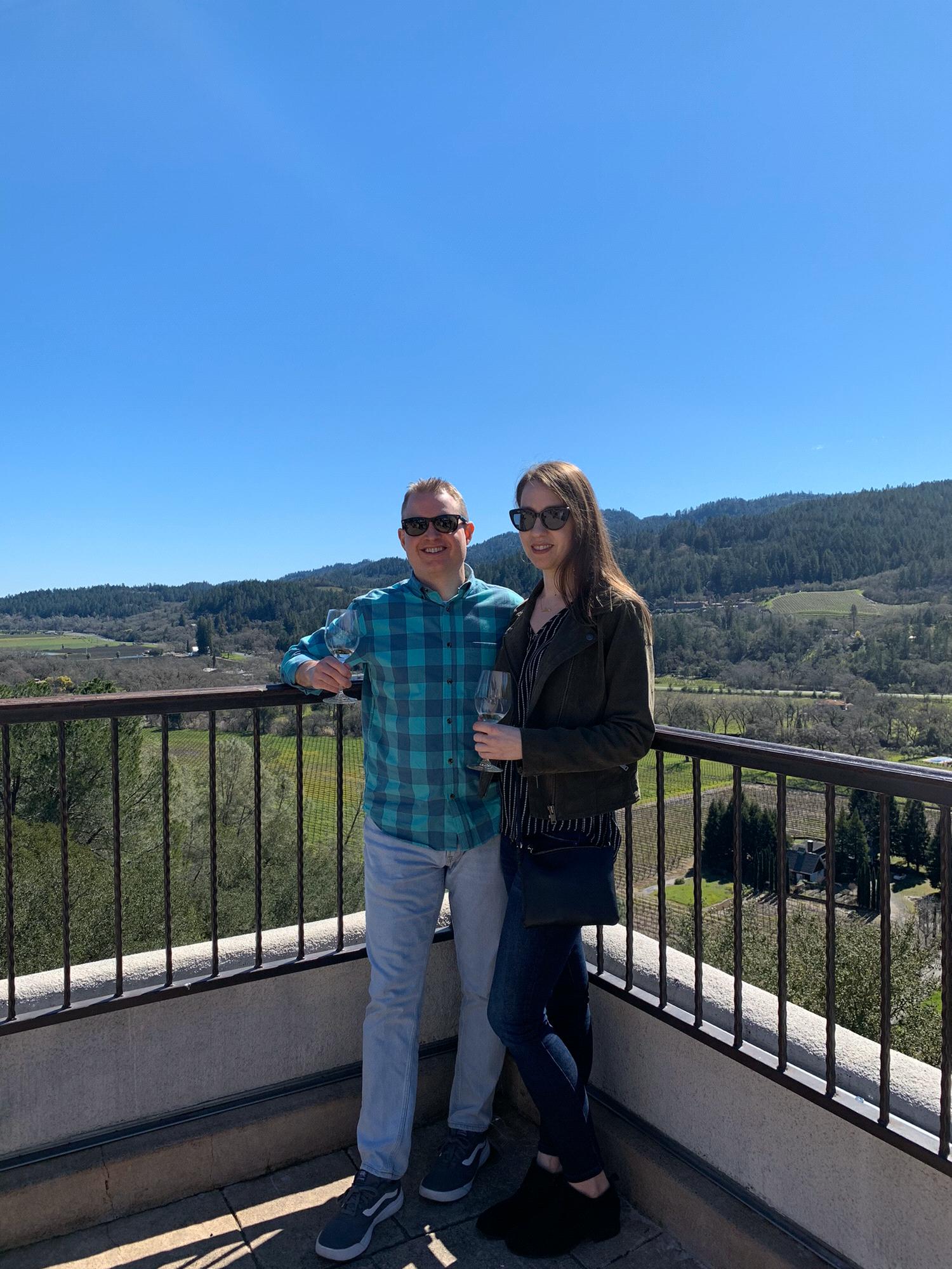 Wine tasting in Napa, CA.