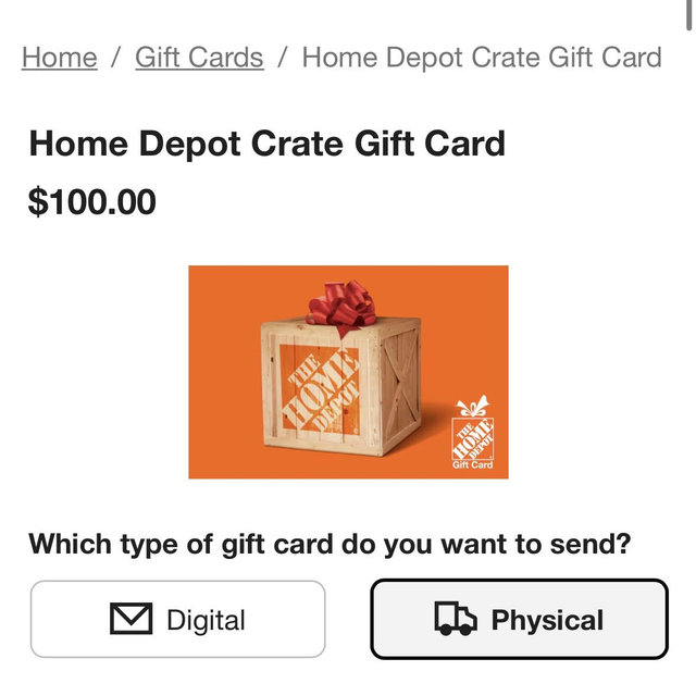 Home Depot Gift Card