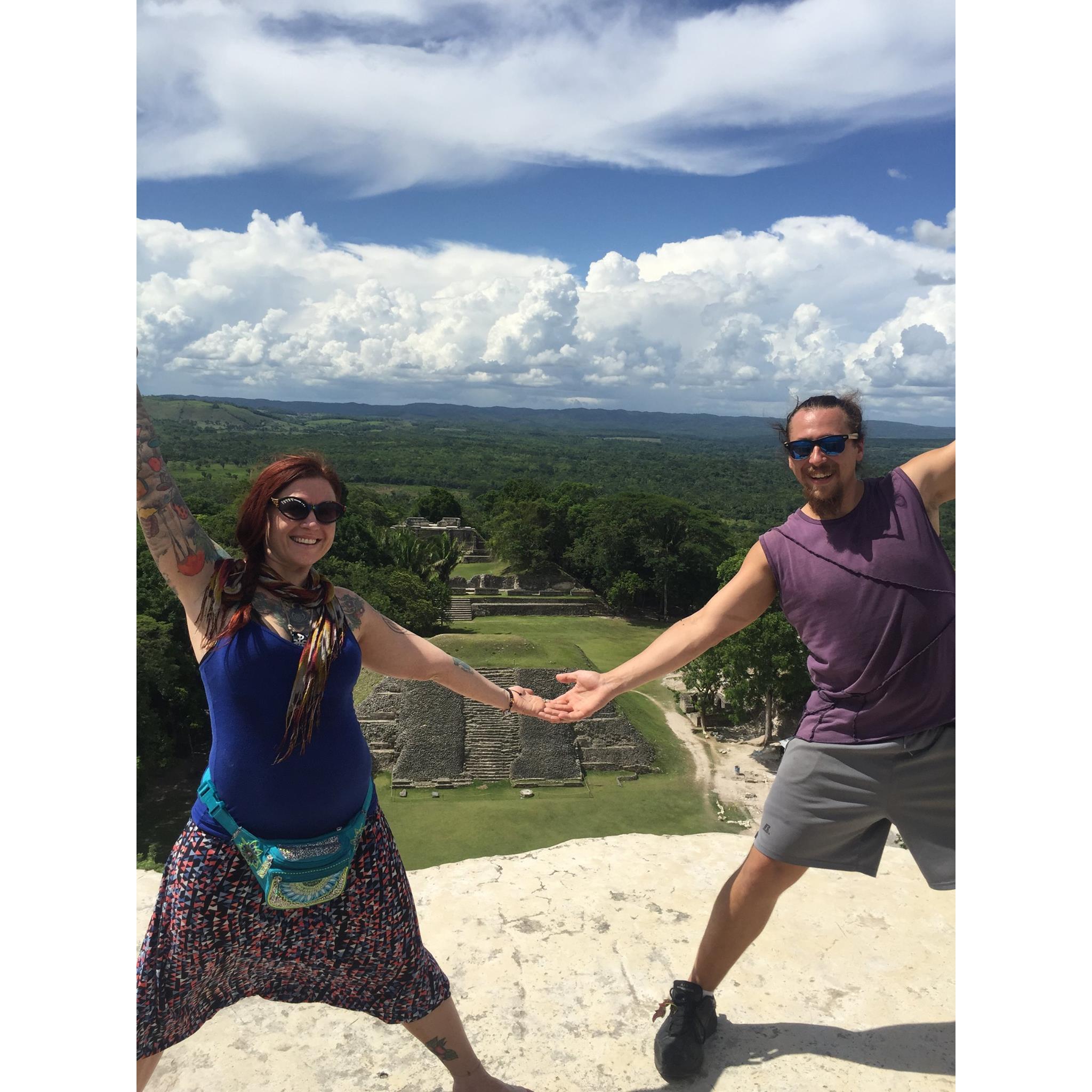 Overlooking ruins in Belize