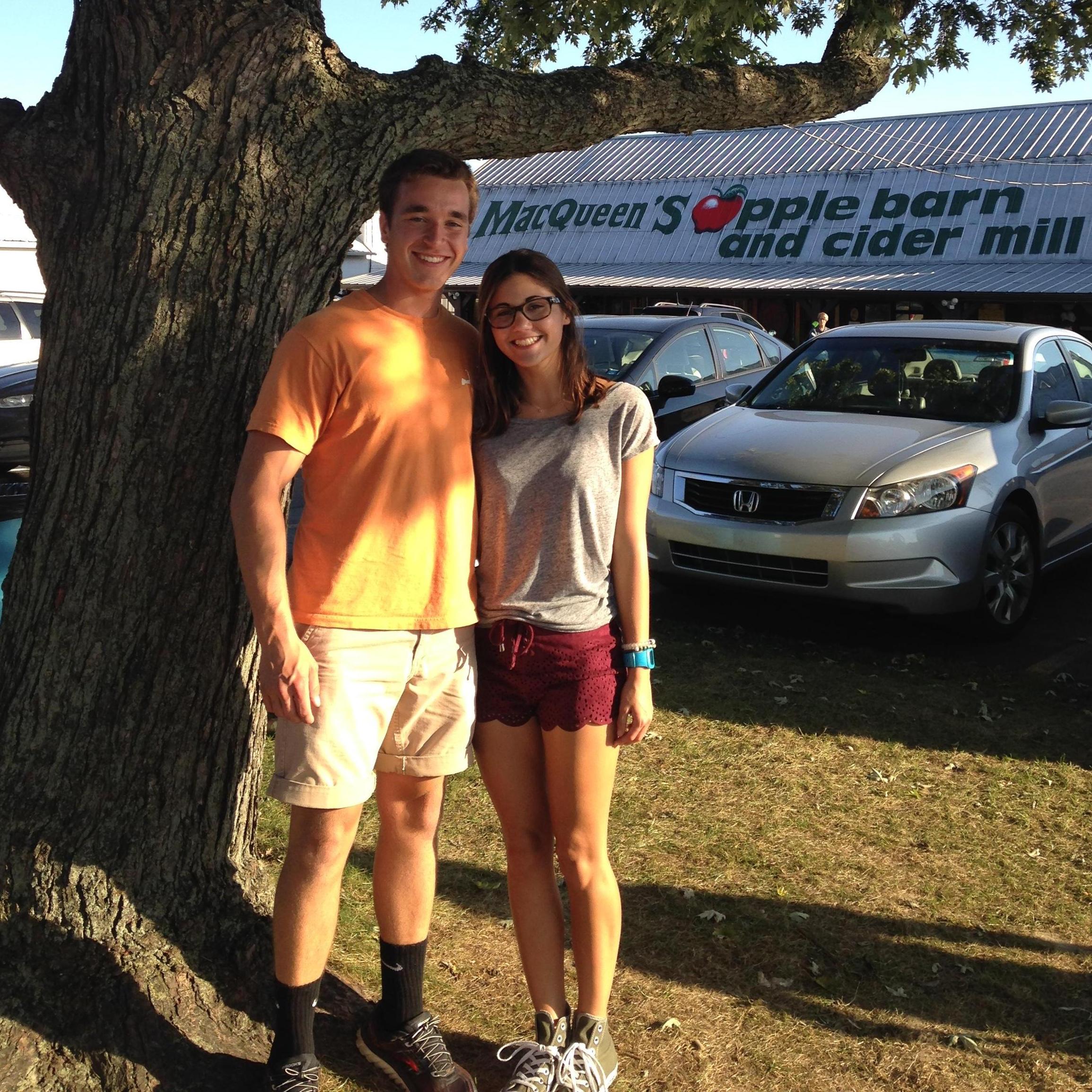 Our first time apple picking at MacQueen's!