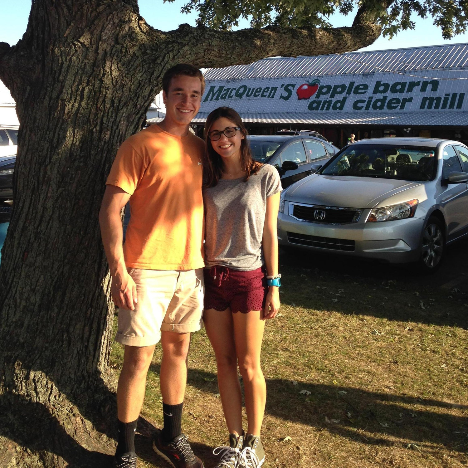 Our first time apple picking at MacQueen's!