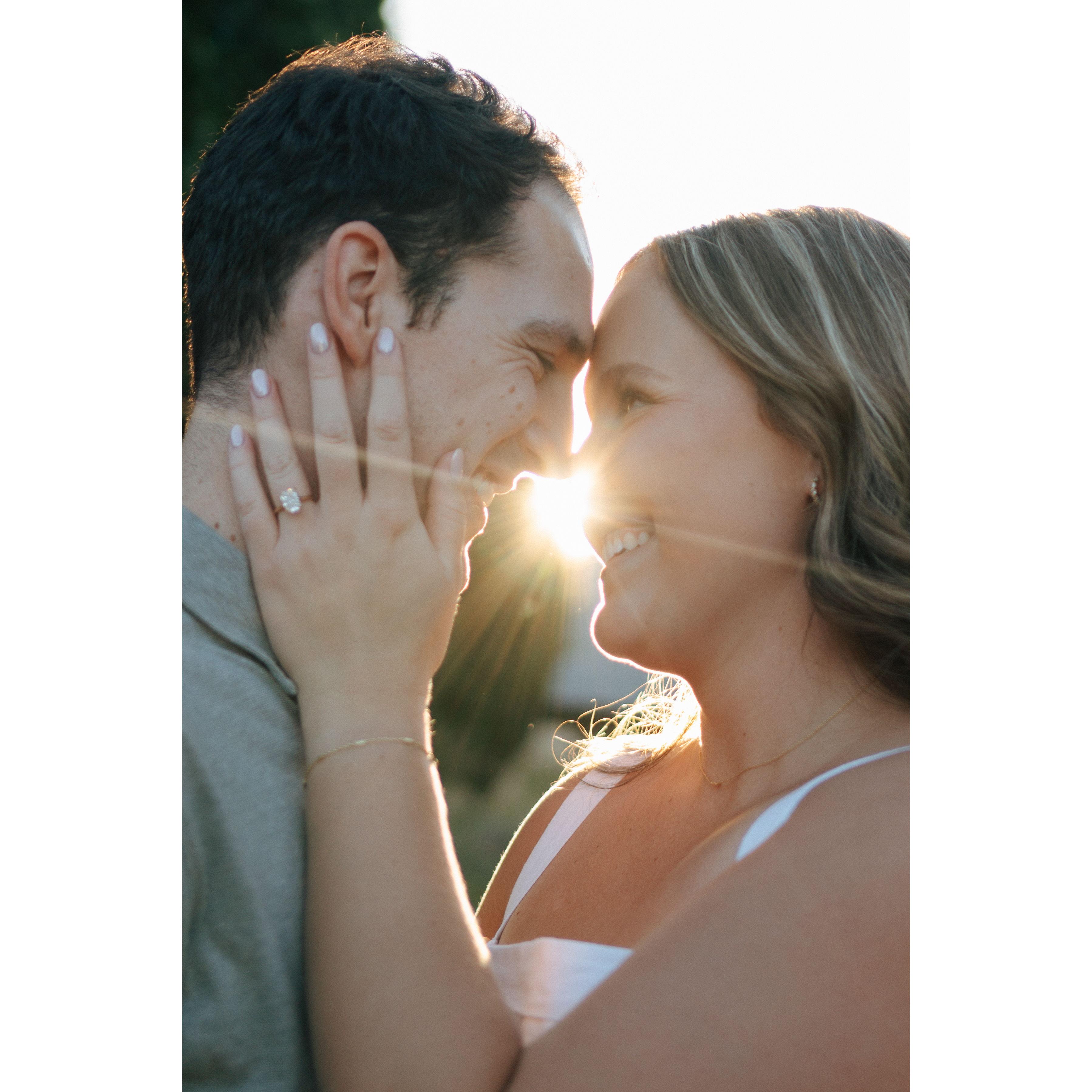 One of our fav shots from the night we got engaged!