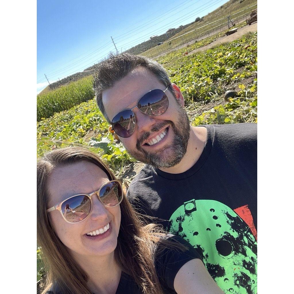 Halloween road trip to a pumpkin patch