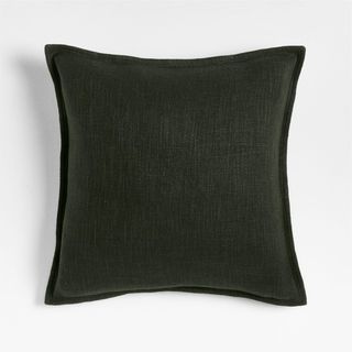 Organic Laundered Linen Square Throw Pillow Cover