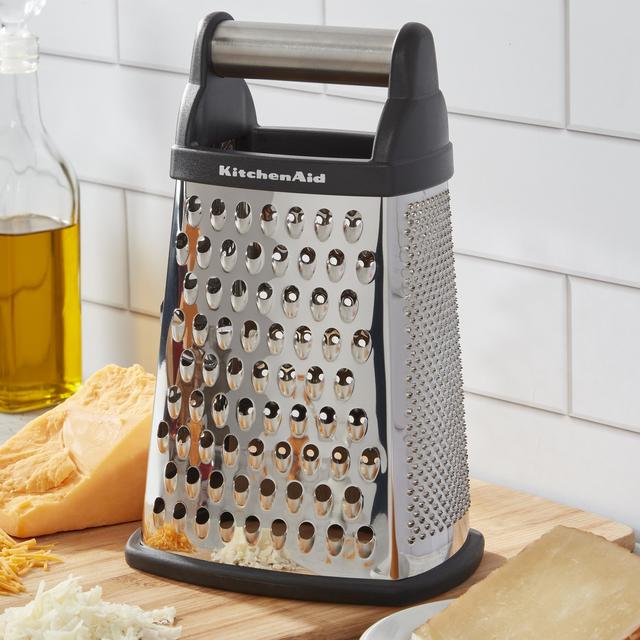 Kitchenaid Stainless Steel Box Grater in Black Handle, Dishwasher Safe