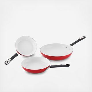 Elements 3-Piece Nonstick Ceramic Fry Pan Set