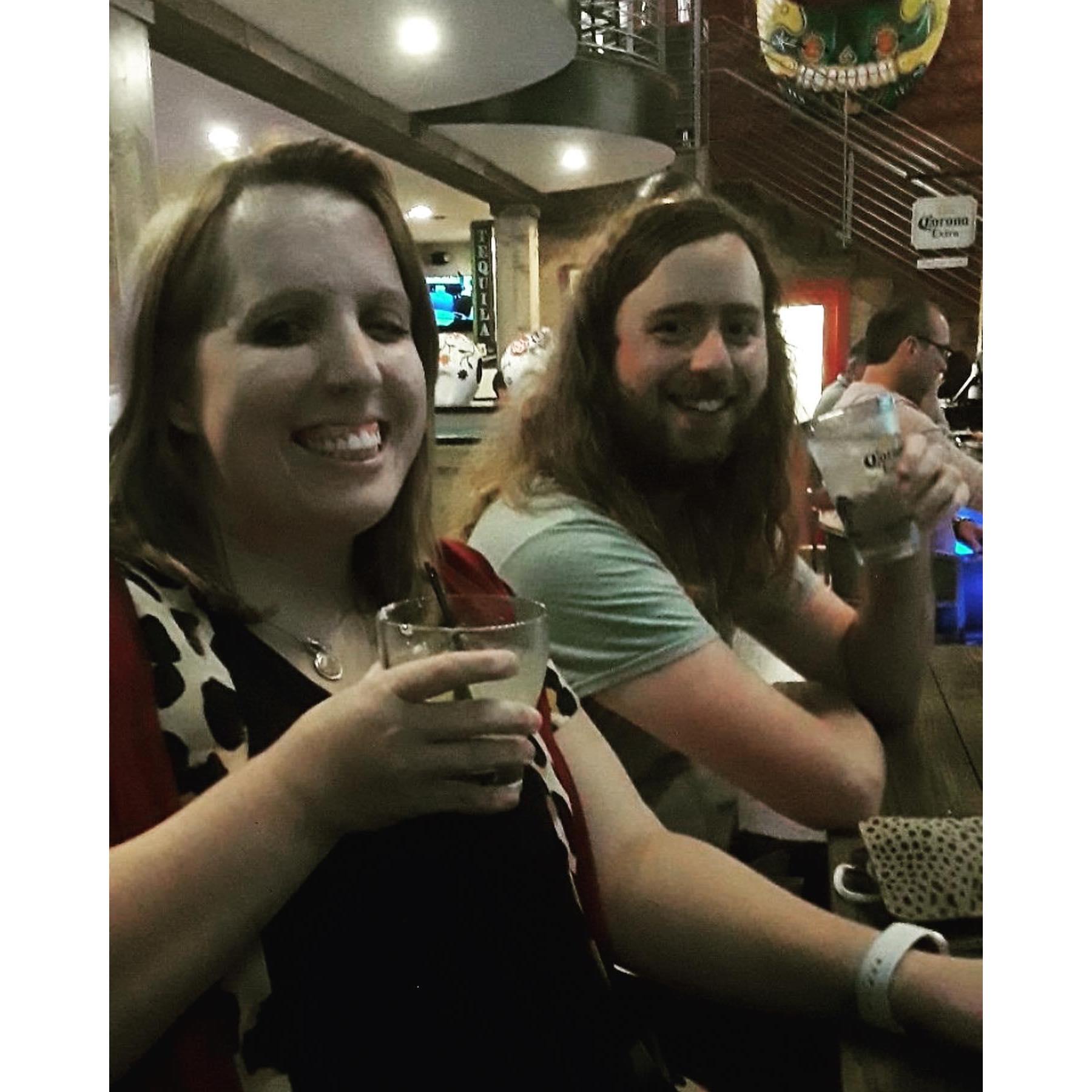 Celebrating Hillary's 29th birthday with Hillary's friends.