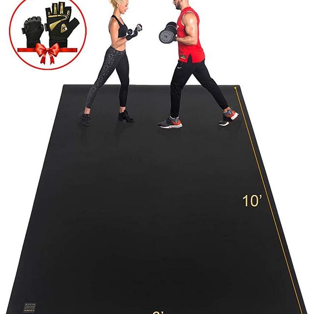 Gxmmat Extra Large Exercise Mat 10'x6'x7mm, Ultra Durable Workout Mats for Home Gym Flooring, Shoe-Friendly Non-Slip Cardio Mat for MMA, Plyo, Jump, All-Purpose Fitness
