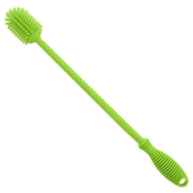 Kitchiny Silicone Bottle Brush | One Brush | 12.5” Water Bottle Brush for Your Hydro Flask, Vacuum Sports Bottle, Vase and Glassware | Water Bottle Cleaner Brush for Narrow Neck Containers