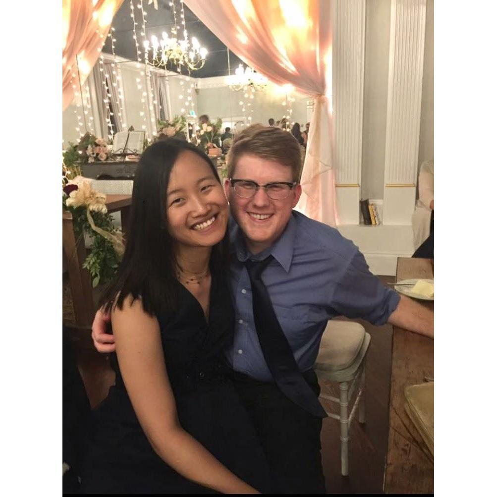 This is us at Luke and Quinlyn's wedding this past October.