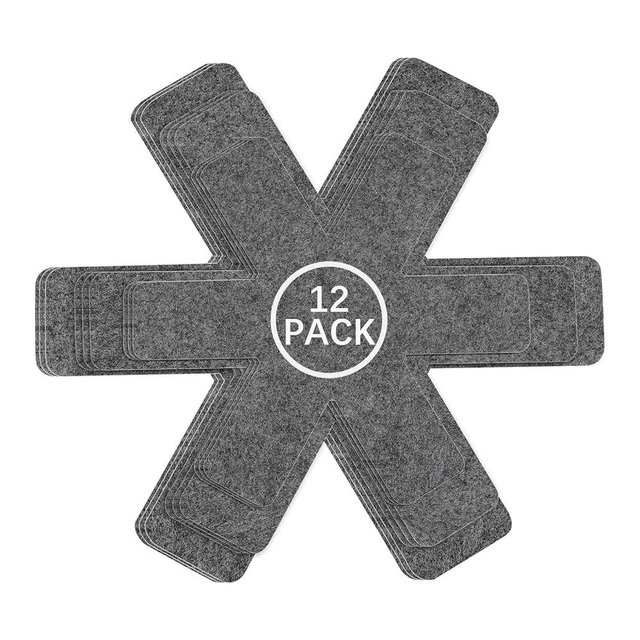 Pan protectors for stacking,Set of 12 and 3 Different Size ，Thickening pan separators protectors ，pot protectors stacking，pan protectors，pot pads Anti-Slip to Avoid Scratching or Marring When Stacking