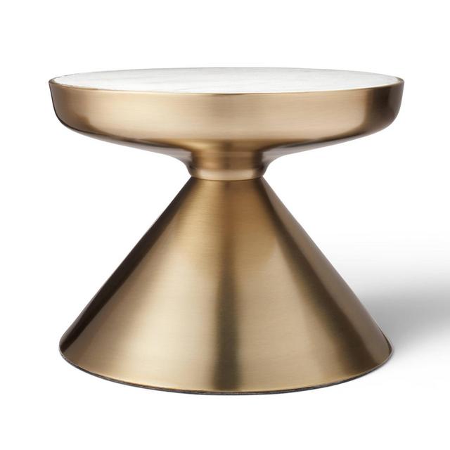 6" x 7.5" Iron and Marble Plant Stand Gold - Hilton Carter for Target