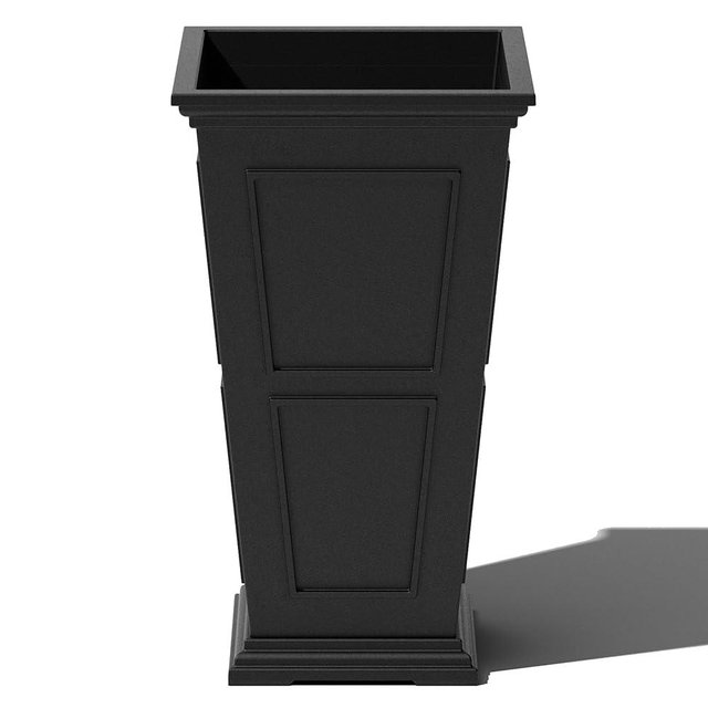 Veradek Brixton Series Tall Plastic Planter - Large Outdoor Planter for Front Porch | Crack Resistant All-Weather Use | Classic Estate Design for Tall Plants, Flowers, Trees