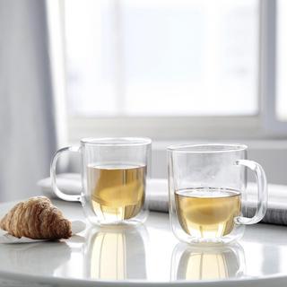 Classic Double Walled Tea Glass with Handle, Set of 4