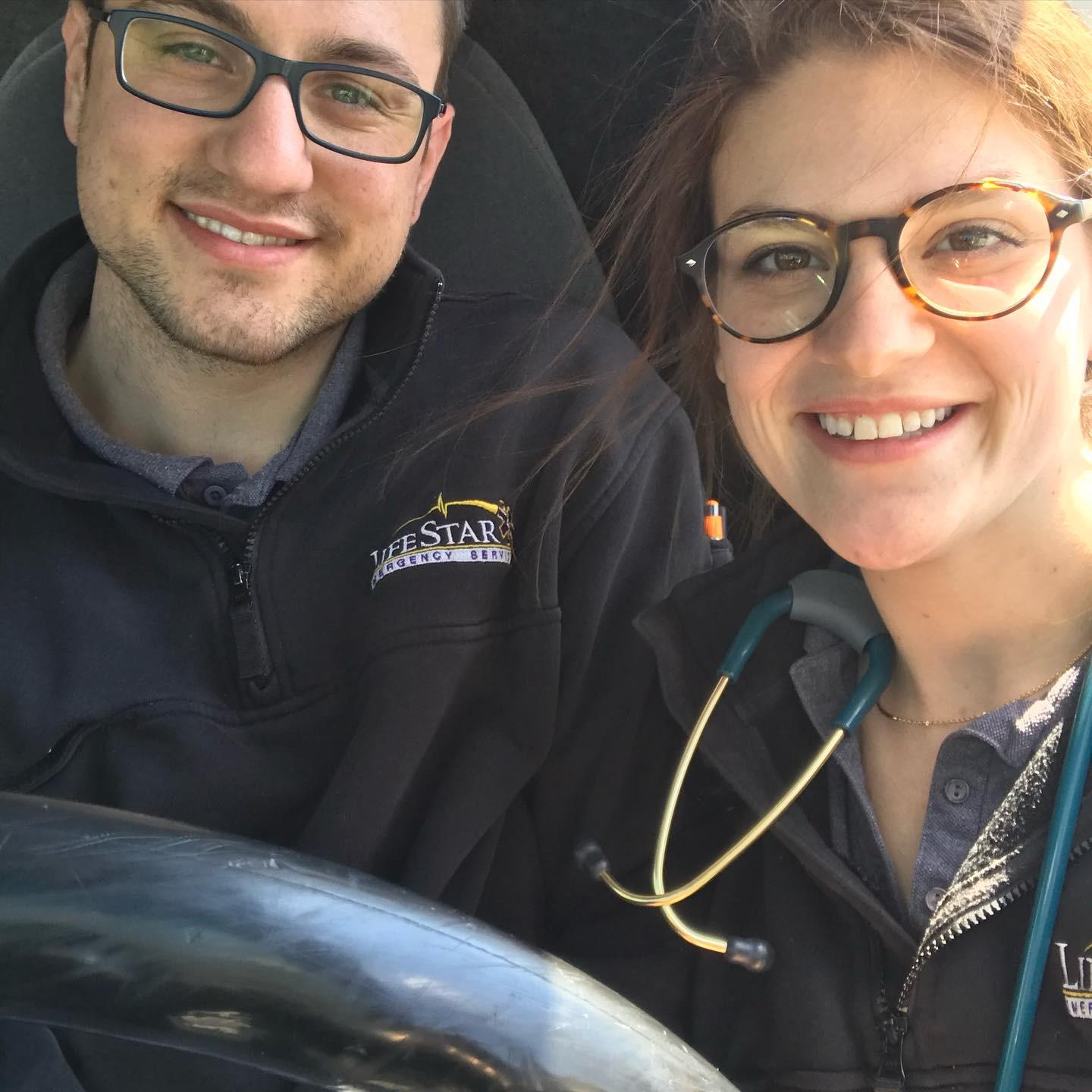 We worked together at Lifestar Emergency Services as EMTs after college and before graduate school.