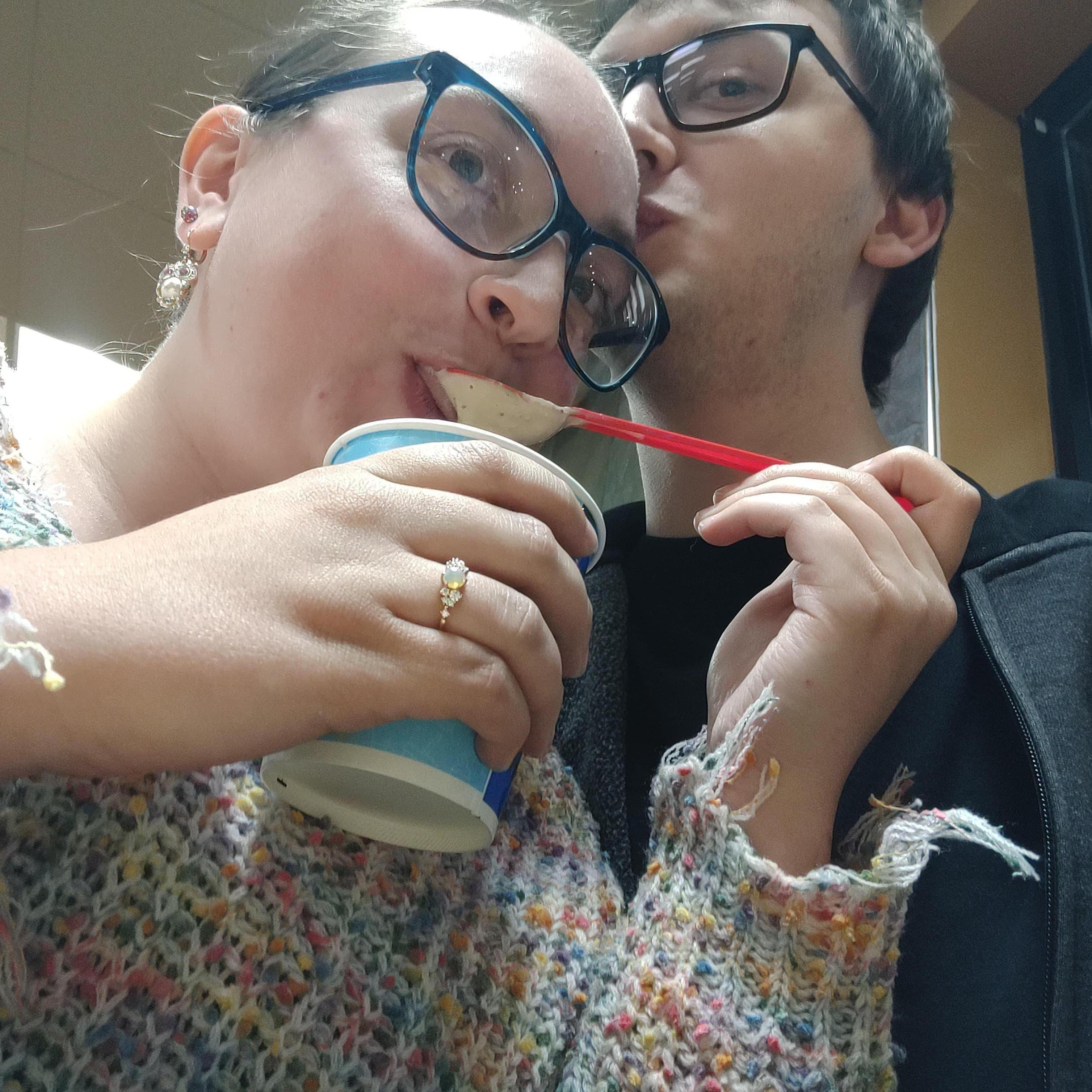 Right after we got engaged! Blizzards are just as tasty as when we started dating.