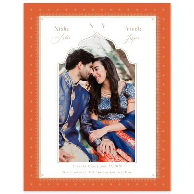 Orange Wedding Digital Save the Date - Pyaar Photo