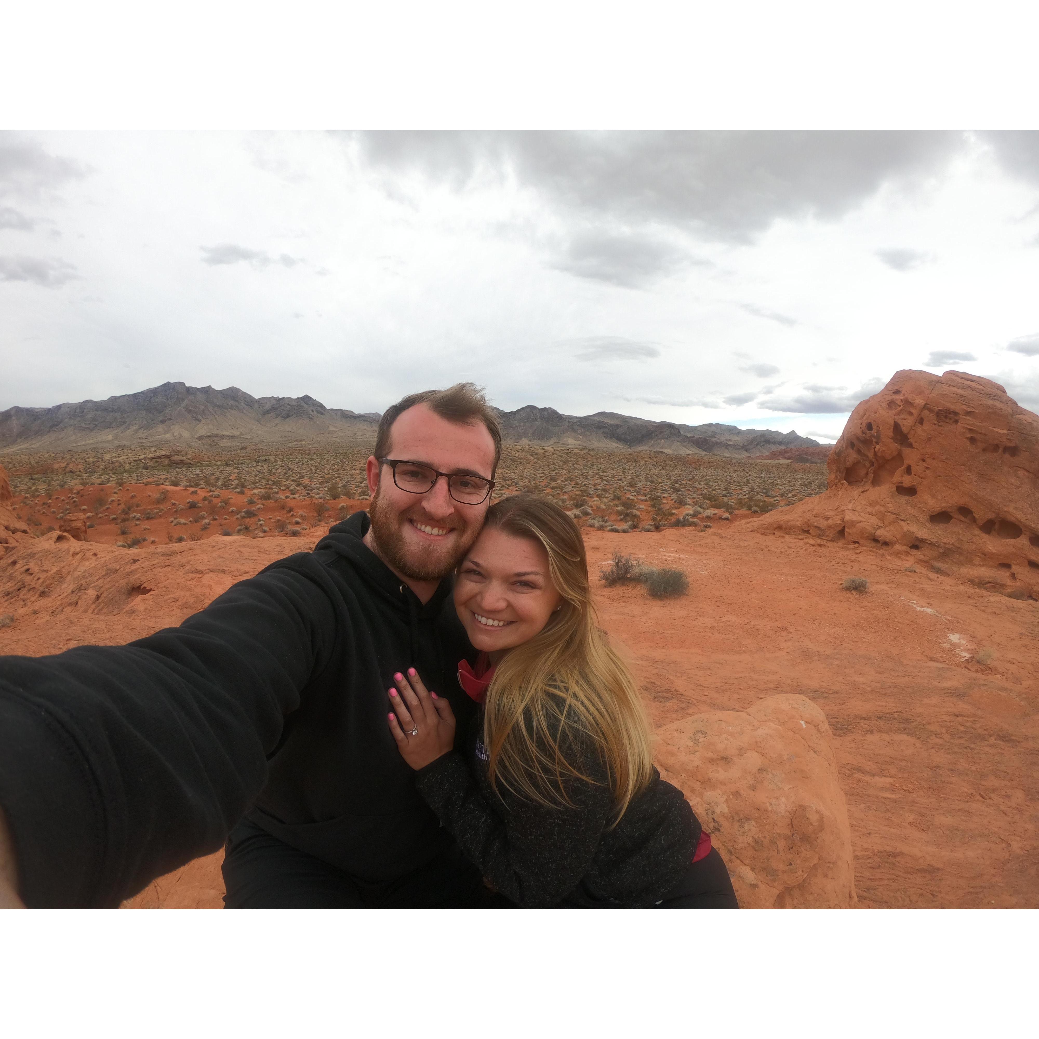 On our way back to Vegas from Utah, we stopped at the spot he proposed again. We can't wait to go back again next time!