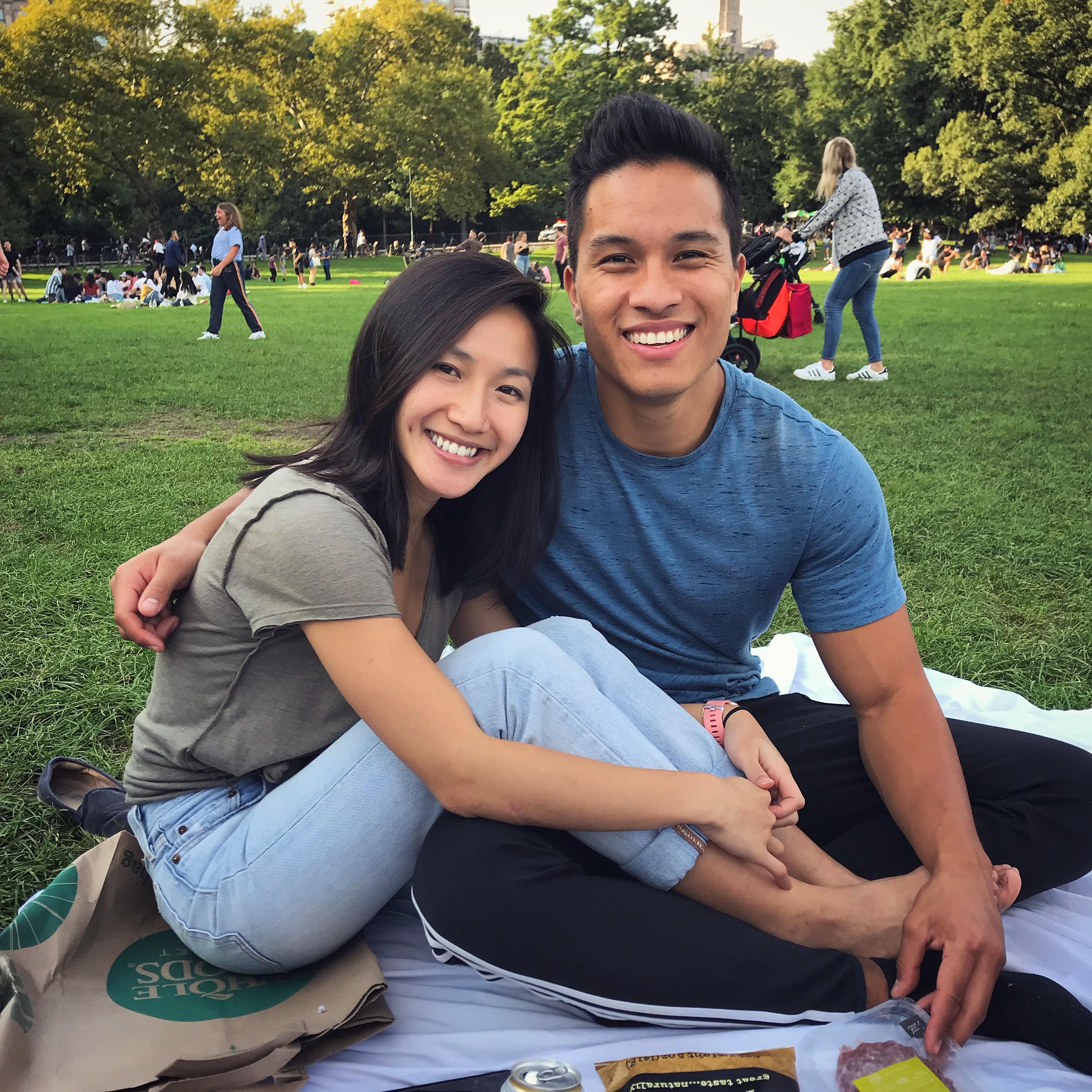 Picnicking in Central Park, NY