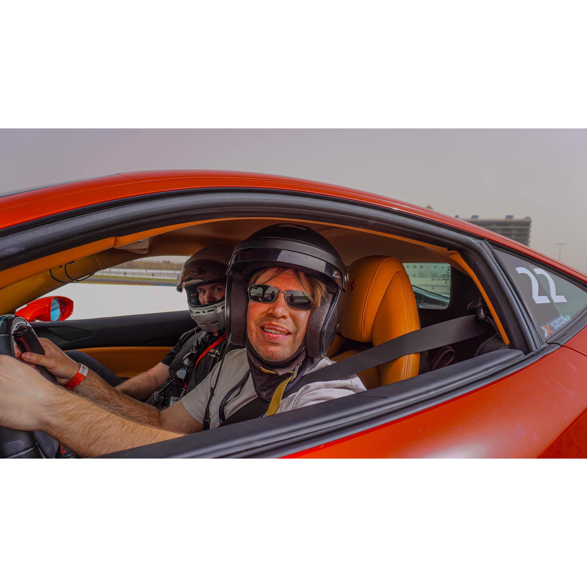 Brandon Posing in the Ferrari on Texas Motor Speedway (My Christmas Gift To Him)