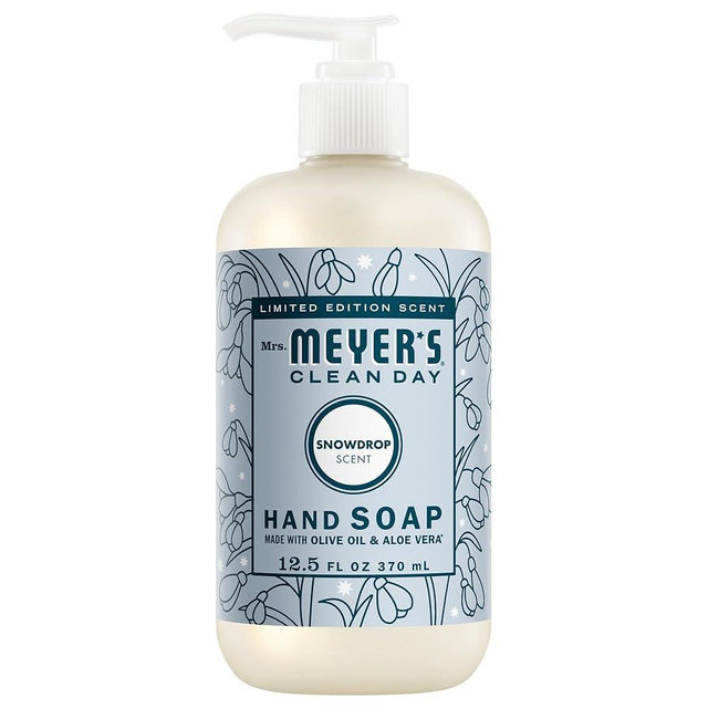 MRS. MEYER'S CLEAN DAY Hand Soap, Snowdrop Scent, 12.5 Fl Oz Bottle