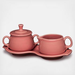 4-Piece Sugar Bowl and Creamer Set with Tray