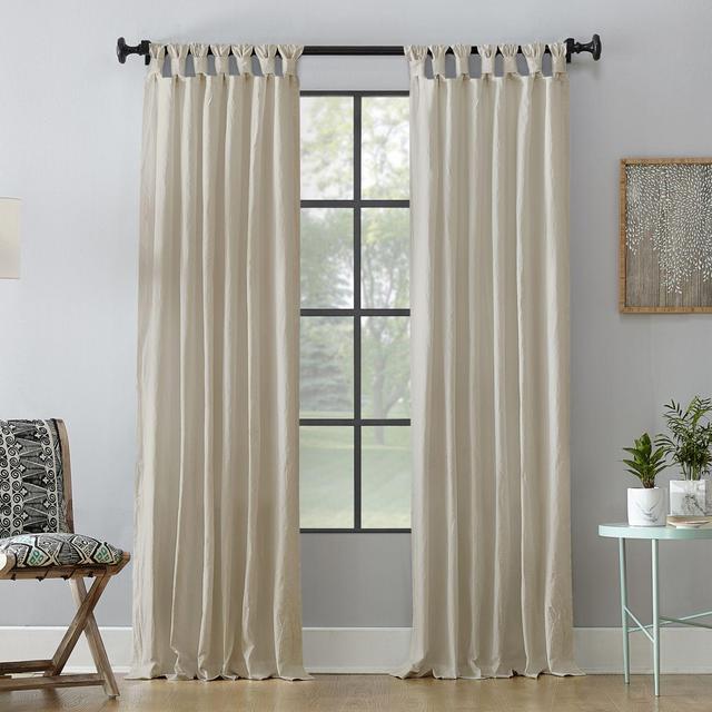 Archaeo® Washed Cotton 84-Inch Tab Top Window Curtain Panel in Oatmeal