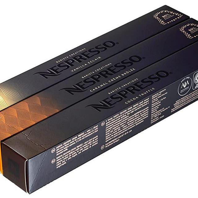 Imported from Switzerland Nespresso OriginalLine Vanilla eclair Caramel creme brulee Cocoa truffle 30 Coffee Capsules